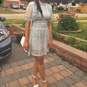 Sky blue lace dress